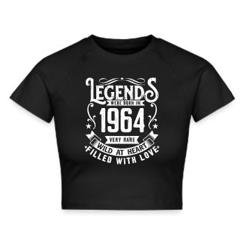 Legendary since 1964 Born in 1964 Gift 1964 - Cropped T-Shirt - black - Front - Marisol (170cm)
