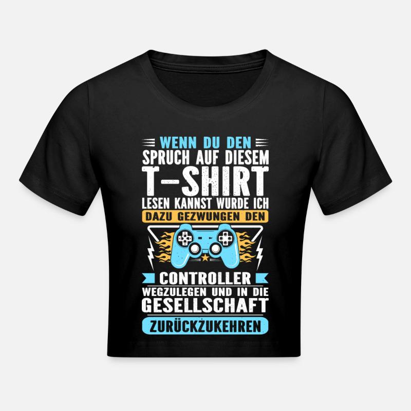 Si vous pouvez lire le dicton Jeux - Crop top - noir