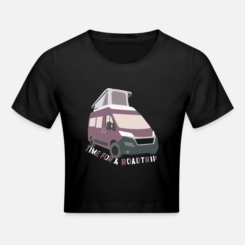Temps de roadtrip - Crop top - noir