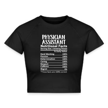 Physician Assistant Doctor Nurse Assistants - Cropped T-Shirt - black - Front - Marisol (170cm)
