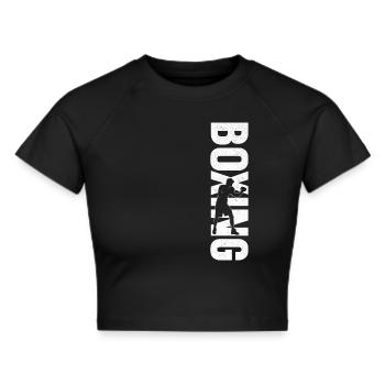 Boxing Vintage Boxing - Frauen Cropped T-Shirt - Schwarz - Vorne - Marisol (170cm)