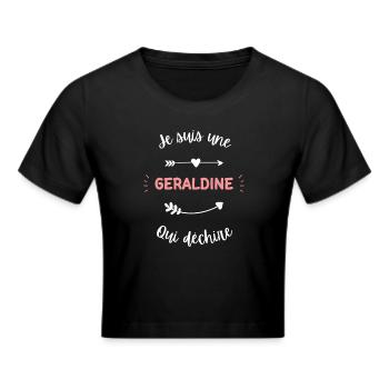 Je suis une Geraldine qui déchire - Crop top - noir - Devant - Marisol (170cm)