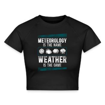 Meteorologist Weather Forecast - Cropped T-Shirt - black - Front - Marisol (170cm)