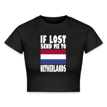 Drapeau des Pays-Bas - Crop top - noir - Devant - Marisol (170cm)