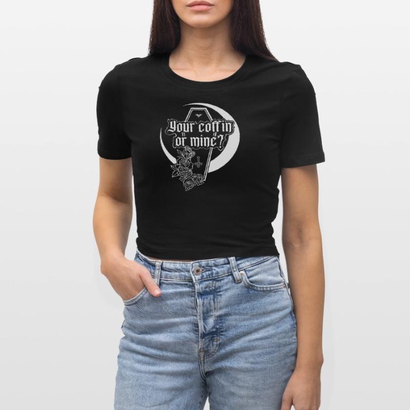 Dein Sarg oder meiner? Frauen Cropped T-Shirt