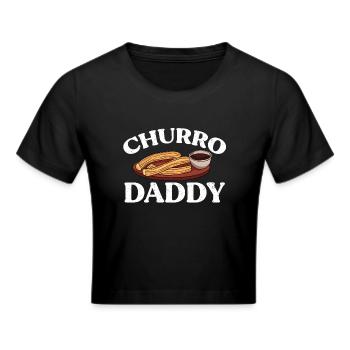 Churro Gift Mexico Food - Cropped T-Shirt - black - Front - Marisol (170cm)