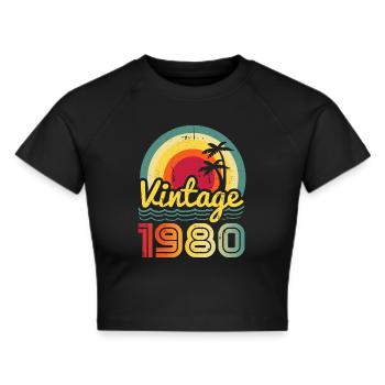1980 - Crop top - noir - Devant - Marisol (170cm)