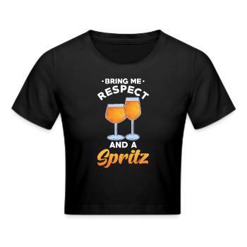 Spritz Cocktail - Frauen Cropped T-Shirt - Schwarz - Vorne - Marisol (170cm)