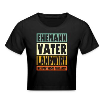 Landwirt Vater Ehemann Held - Frauen Cropped T-Shirt - Schwarz - Vorne - Marisol (170cm)