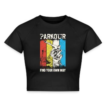 Parkour Free Running Traceur - Crop top - noir - Devant - Marisol (170cm)