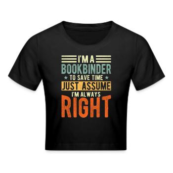 Bookbinder - Cropped T-Shirt - black - Front - Marisol (170cm)