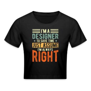 Designer - Cropped T-Shirt - black - Front - Marisol (170cm)