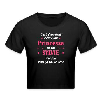 C'est compliqué d'être une princesse et une Sylvie - Crop top - noir - Devant - Marisol (170cm)