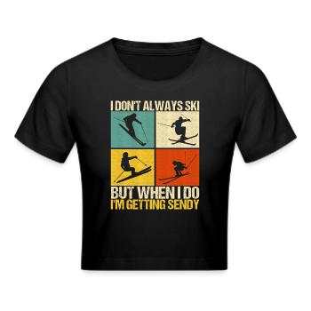 Skiers - Cropped T-Shirt - black - Front - Marisol (170cm)