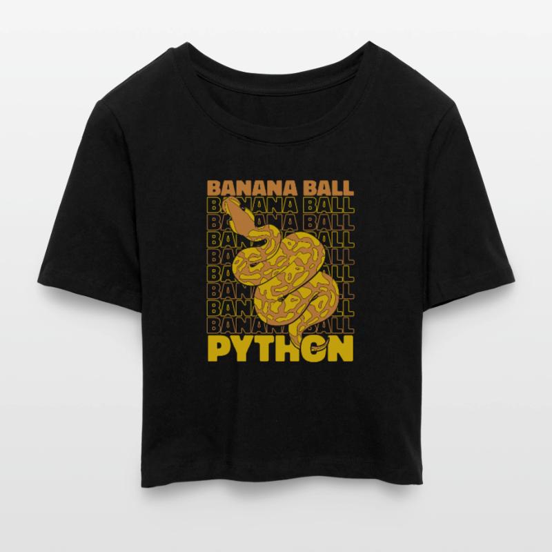 Banana Ball Python Schlange Python Banana Ball Frauen Cropped T-Shirt