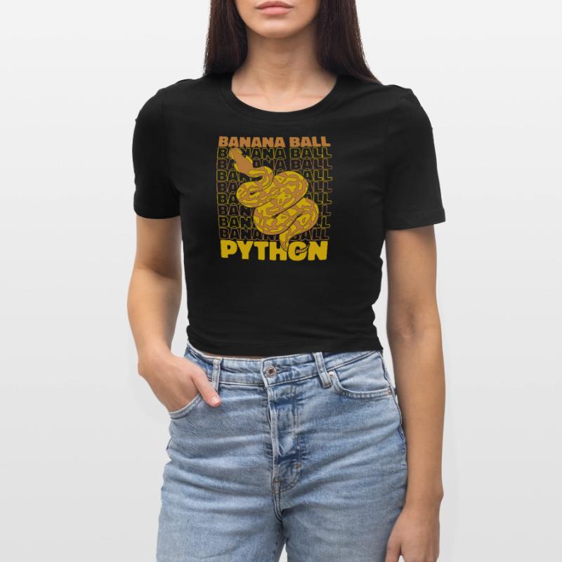 Banana Ball Python Schlange Python Banana Ball Frauen Cropped T-Shirt