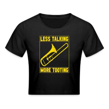 Posaune Trombone - Frauen Cropped T-Shirt - Schwarz - Vorne - Marisol (170cm)