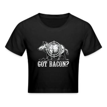 Hunters Wild Boar Hunting - Cropped T-Shirt - black - Front - Marisol (170cm)