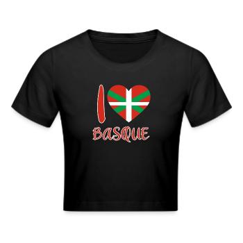 Pays Basque Drapeau Basque - Crop top - noir - Devant - Marisol (170cm)