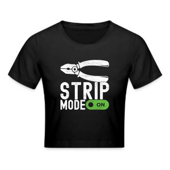 Electrician Electronics Technician - Cropped T-Shirt - black - Front - Marisol (170cm)