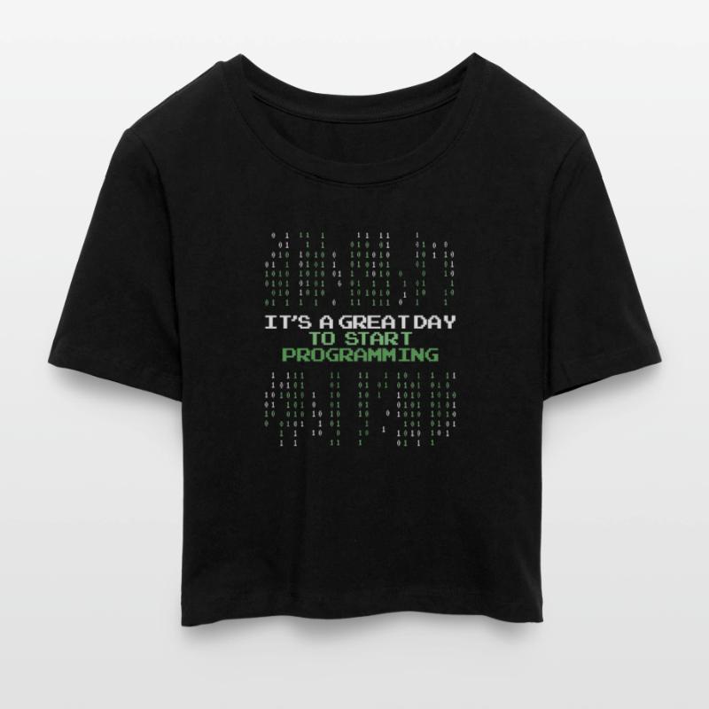 Super journée pour commencer à programmer Developer Coder Crop top
