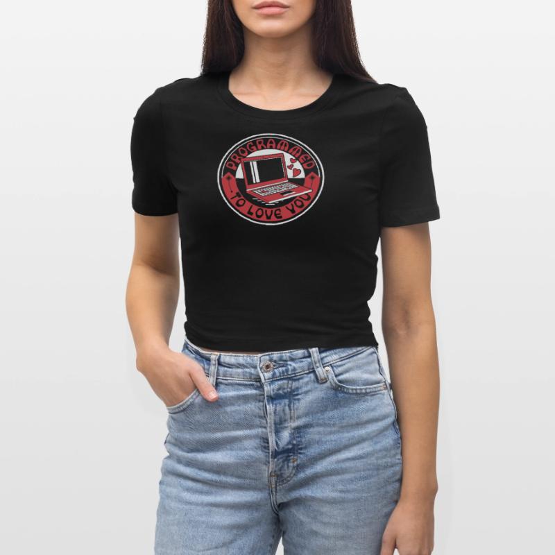 Programmé pour vous aimer Developer Coder Crop top