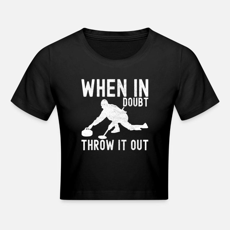 Joueurs de curling - Crop top - noir