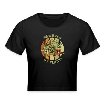 Propulsé par les plantes Végétaliens végétaliens à base de plantes - Crop top - noir - Devant - Marisol (170cm)