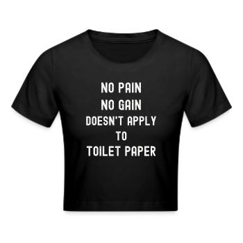 pas de douleur, pas de gain Papier toilette - Crop top - noir - Devant - Marisol (170cm)