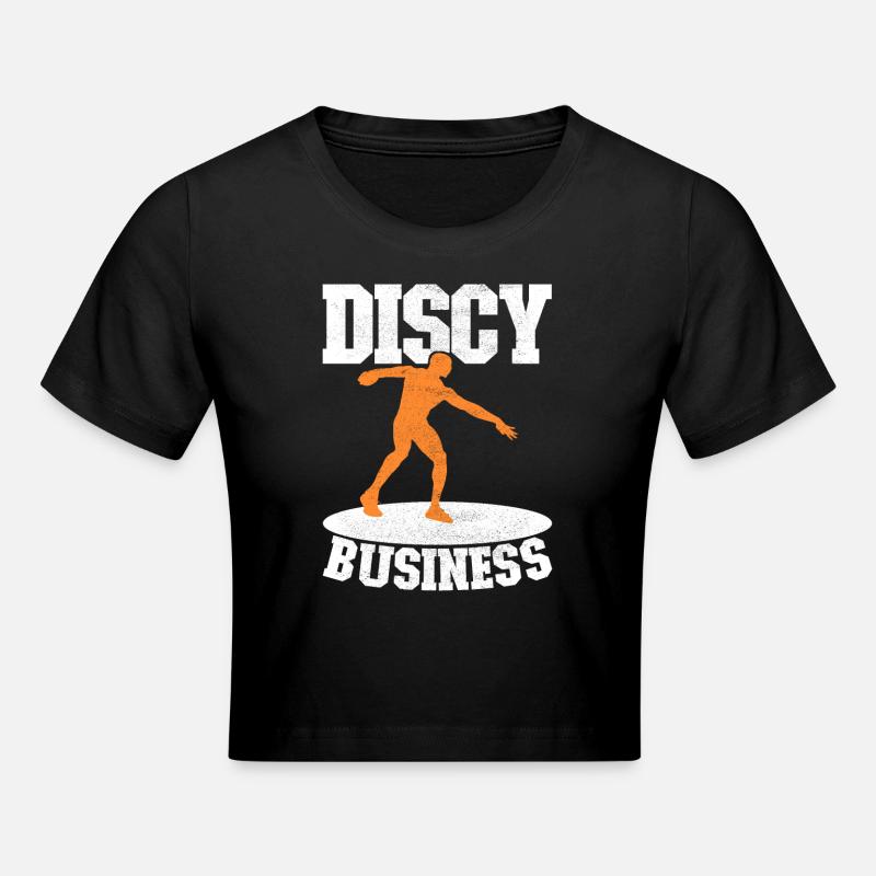 Discus thrower discus throw - Cropped T-Shirt - black