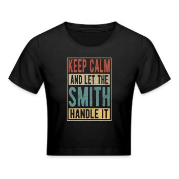Smith Retro Geschenk - Frauen Cropped T-Shirt - Schwarz - Vorne - Marisol (170cm)