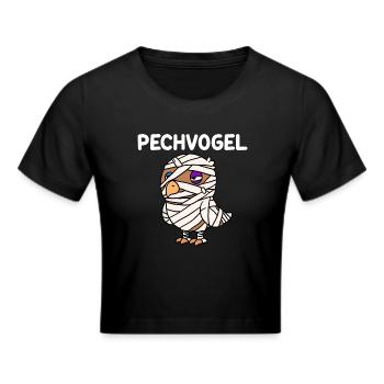 Pechvogel - Frauen Cropped T-Shirt - Schwarz - Vorne - Marisol (170cm)