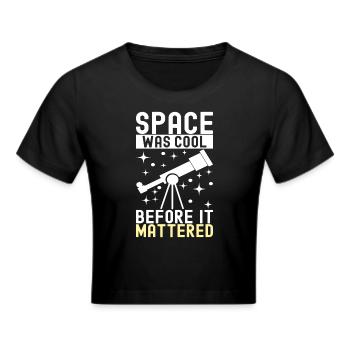 Astronom Astronomie - Frauen Cropped T-Shirt - Schwarz - Vorne - Marisol (170cm)