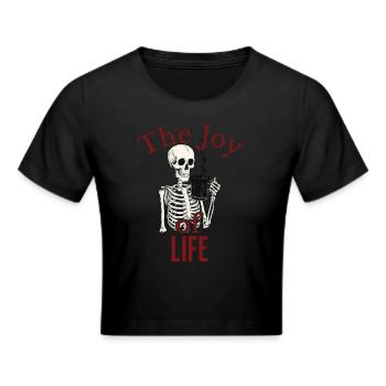 Café La joie de vivre Drôle d’amateur de café - Crop top - noir - Devant - Marisol (170cm)