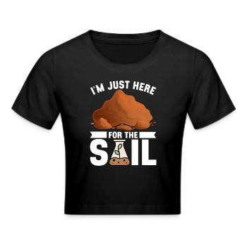 Bodenwissenschaftler Soil Science - Frauen Cropped T-Shirt - Schwarz - Vorne - Marisol (170cm)