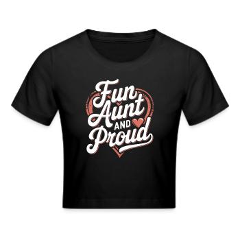 Tante - Frauen Cropped T-Shirt - Schwarz - Vorne - Marisol (170cm)