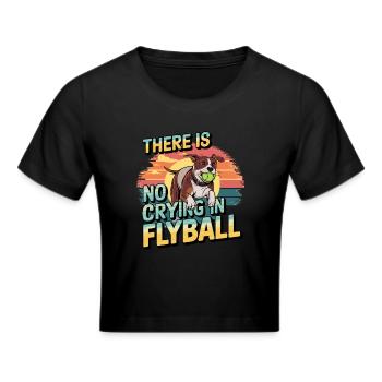 Flyball Hundesport - Frauen Cropped T-Shirt - Schwarz - Vorne - Marisol (170cm)