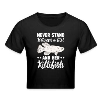 Killifisch Aquarium Amateurs de poissons - Crop top - noir - Devant - Marisol (170cm)