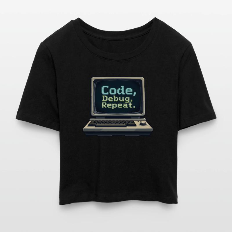 Code Debug Repeat - Software Engineer Cropped T-Shirt