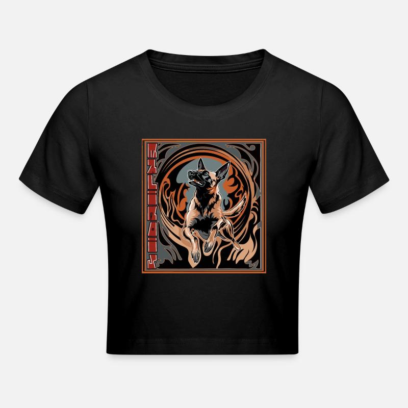 action malinois - Crop top - noir