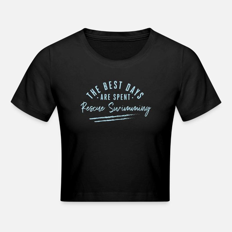 Les meilleurs jours sont passés à nager de secours Dictons - Crop top - noir