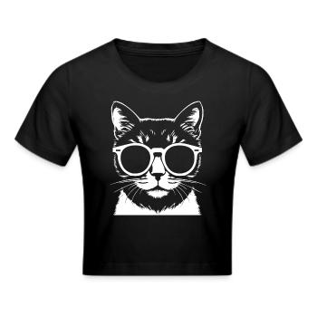 Mignon Anime Girl Gothique Manga Lunettes de soleil de conte de fées - Crop top - noir - Devant - Marisol (170cm)