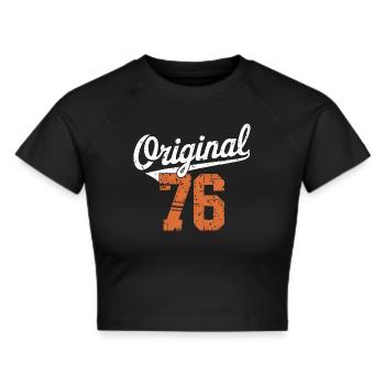 Original 76 - 49 Years Birthday - Cropped T-Shirt - black - Front - Marisol (170cm)
