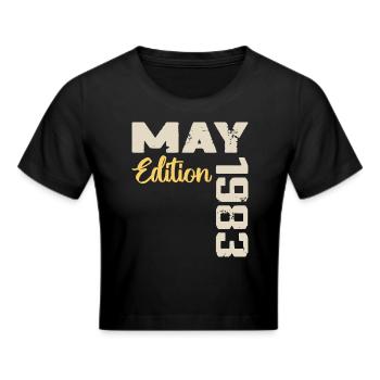 Mai 1983 Anniversaire Mai 1983 Cadeau Mai 1983 Mai - Crop top - noir - Devant - Marisol (170cm)