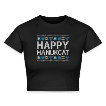 Juif Hanoukka Hanukcat Étoile De David Menorah - Crop top - noir - Devant - Marisol (170cm)