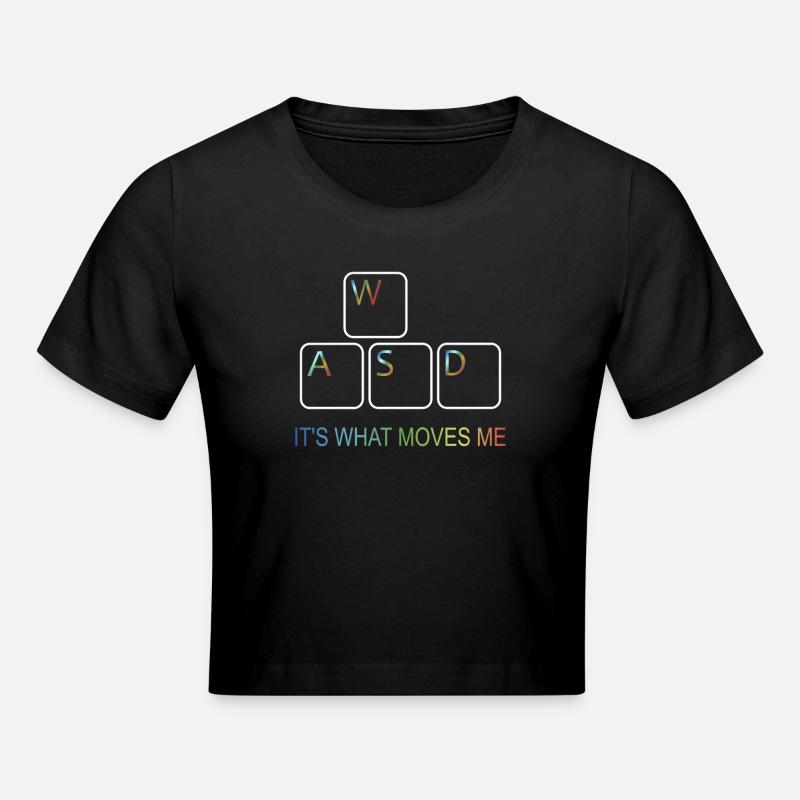 Jeu de jeu de jeu d’ordinateur - Crop top - noir