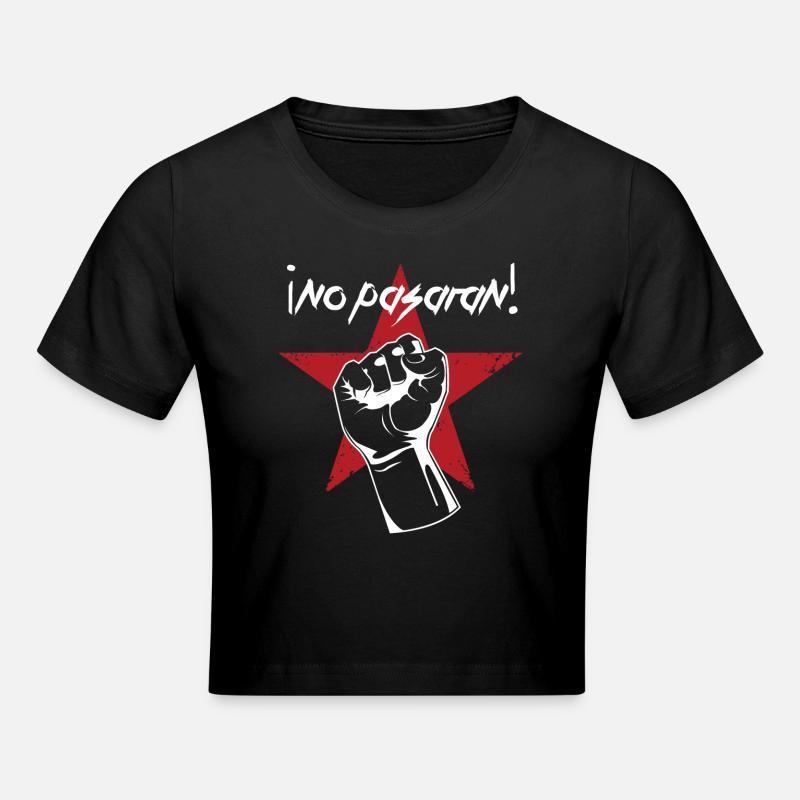 Pas de Pasaran - Vous ne passerez pas - Crop top - noir