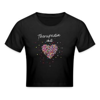 Therapist Therapy Practice Psychologist Pedagogy - Cropped T-Shirt - black - Front - Marisol (170cm)