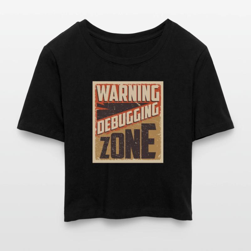 Programmierer Coder Software Entwickler Frauen Cropped T-Shirt