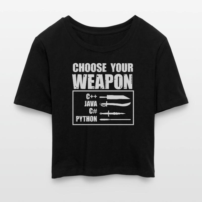 Python-Programmierung, Programmierer, Coder Frauen Cropped T-Shirt